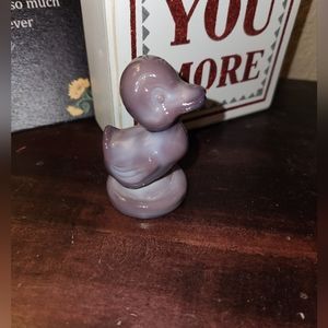 Vintage Boyd Slag Art Glass Gray “Debbie Duck”